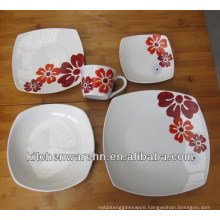 Factory directly wholesale 30pcs square shape ceramic dinnerware set